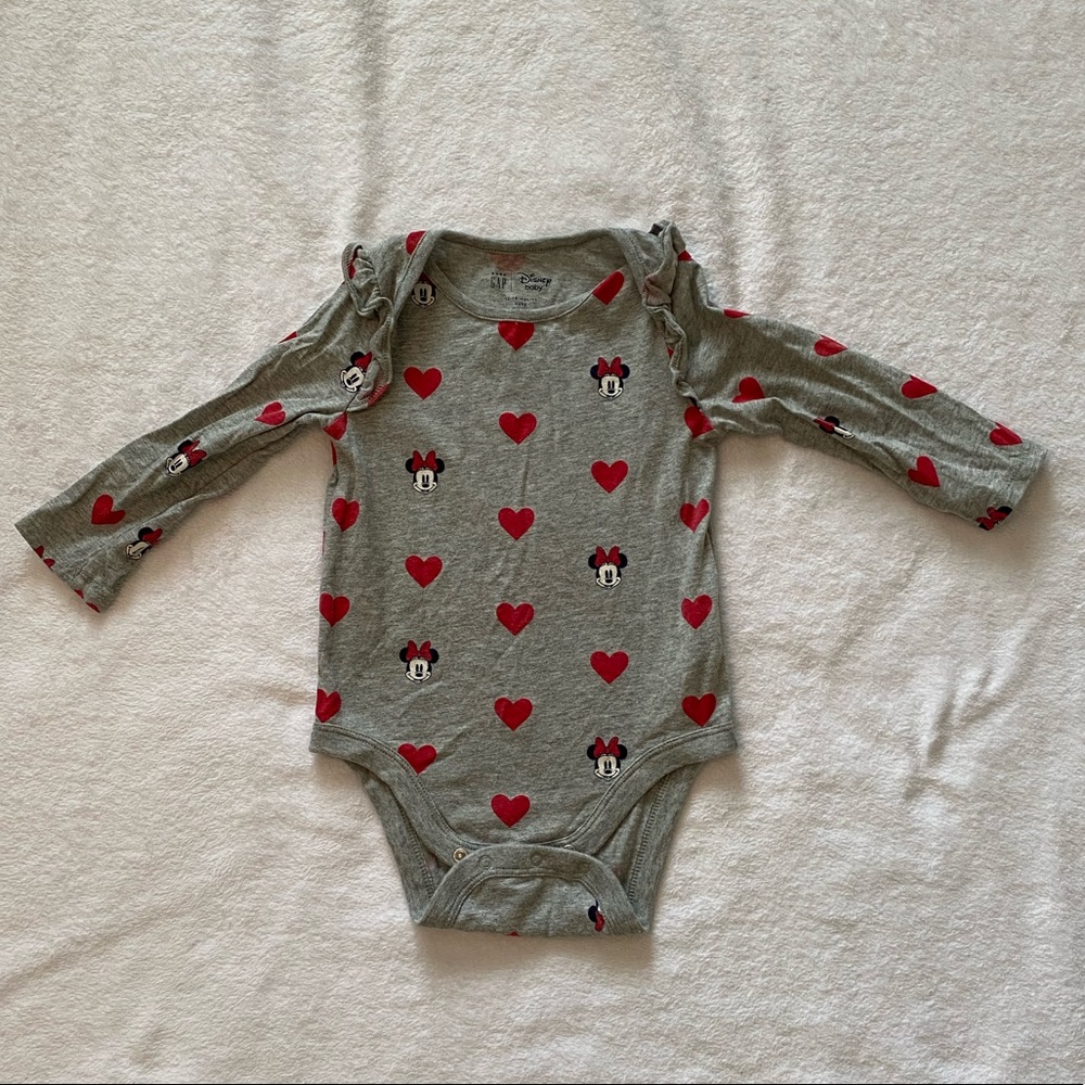 GAP long sleeve Minnie onesie